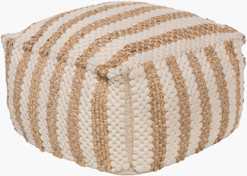 Oak Cove Pouf, Ottoman by Surya, 20" width x 12" height