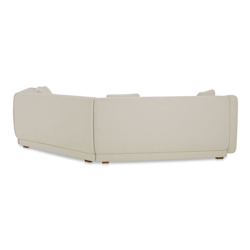 Fraser 3 Piece Modular Sectional With Wedge Slipper White