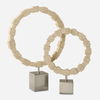 Ivory Fusion Stone Rings Set/2, Decorative by Uttermost, 16.5" width x 22.75" height x 16.5" depth thumbnail 1