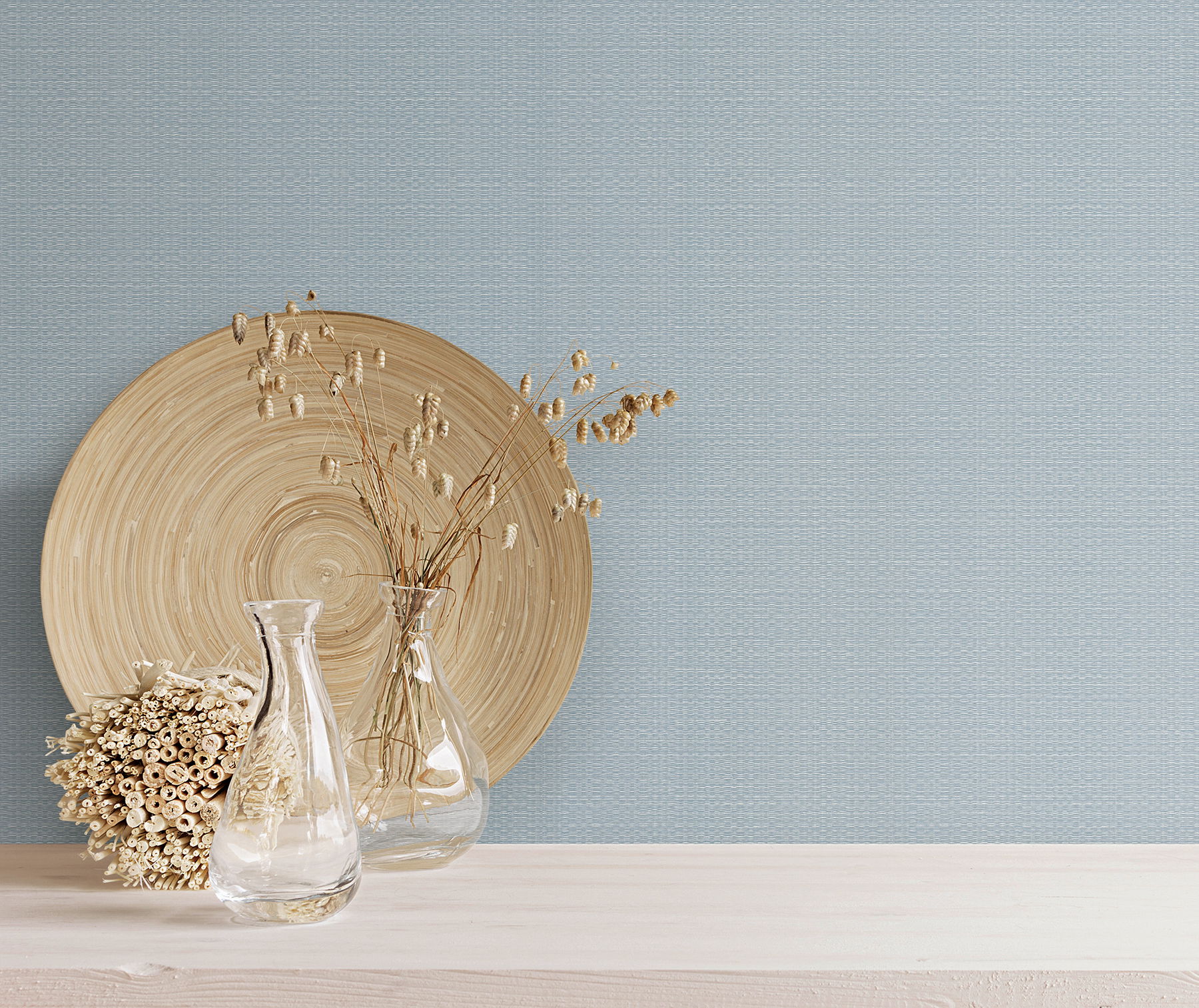 Bali Basketweave Smoke Blue Wallpaper large image 