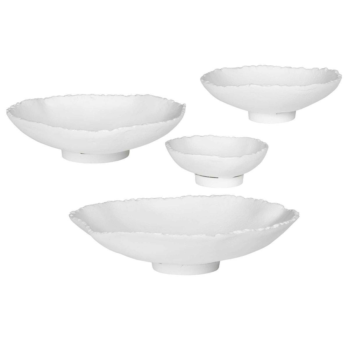 Lucky Coins White Metal Wall Bowls Set/4, Art by Uttermost, 11" width x 11" height x 2.5" depth View 5