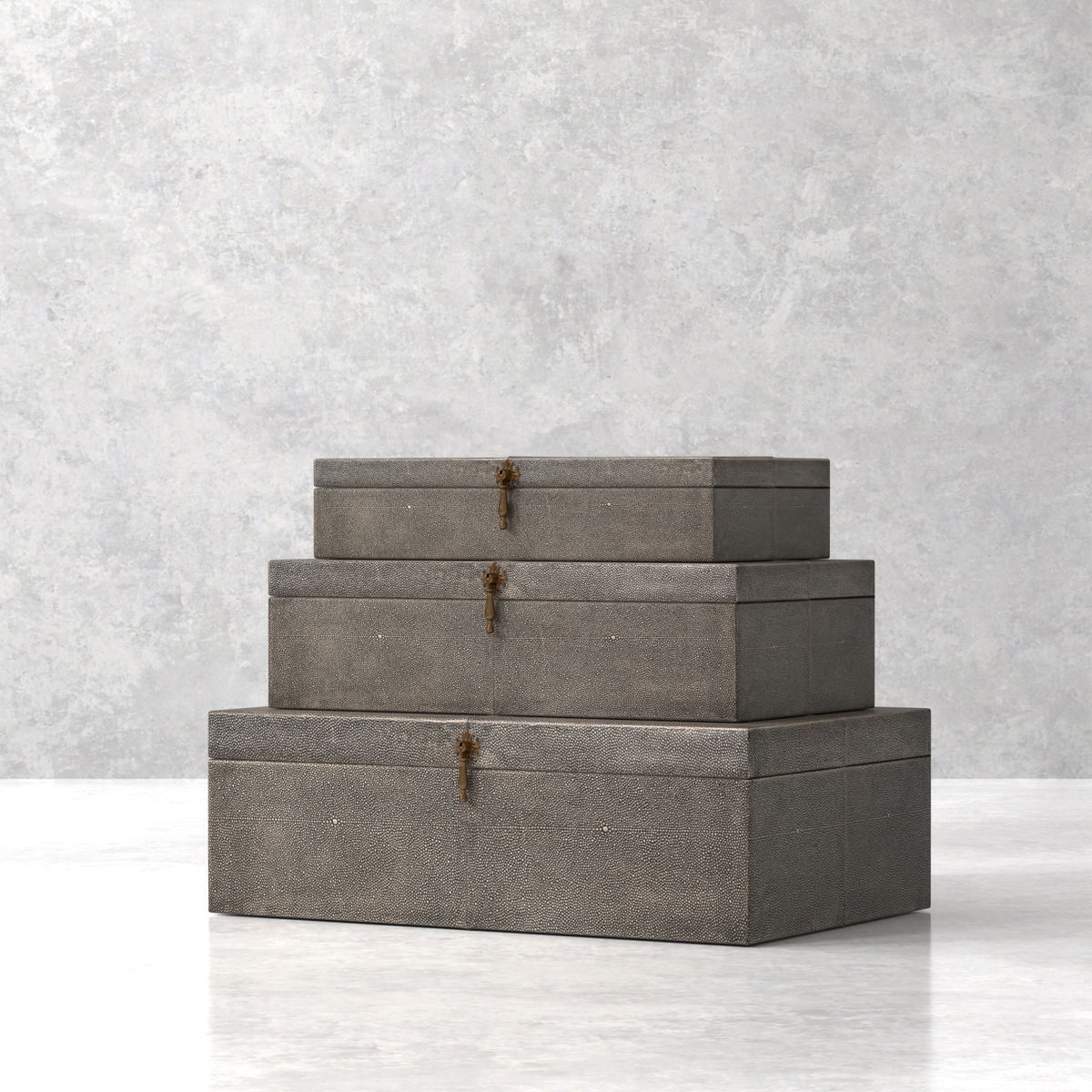 Cosmos Nesting Boxes  Set Of Three, by Sarreid, 1'4" length x 2' width x 8" height View 14