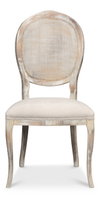 Oval Cane Back S/Chair Grey Oak  Taupe, by Sarreid, 2' length x 1'9" width x 3'5" height thumbnail 2