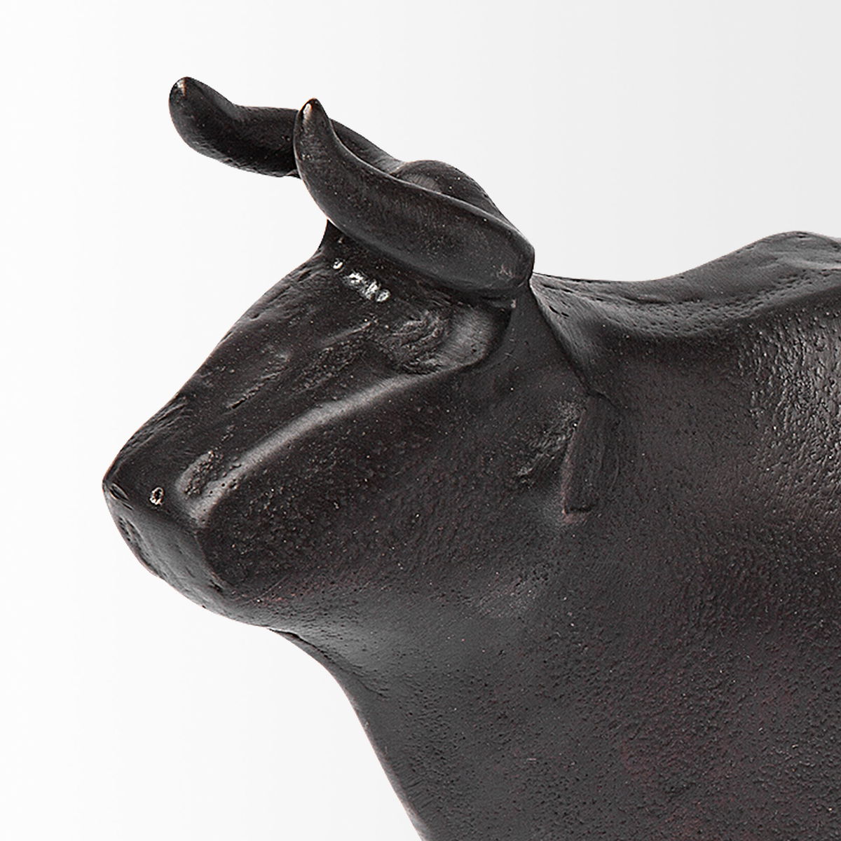 Taurus II 9L x 4W Black Cast Aluminum Bull Decorative Object, by Mercana, 9" length x 4" width x 6" height View 8