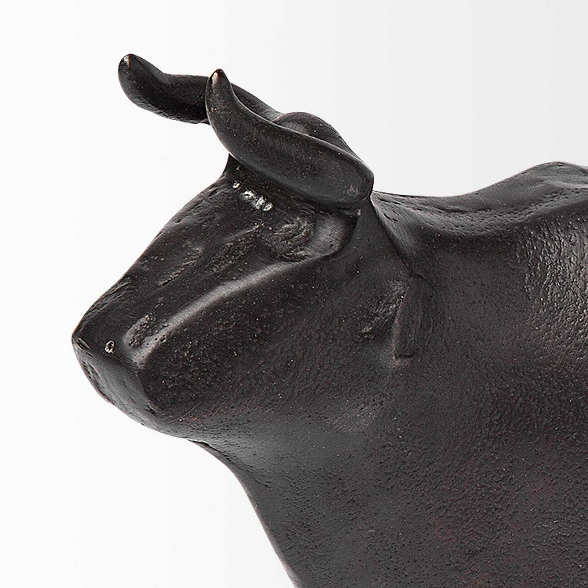 Taurus II 9L x 4W Black Cast Aluminum Bull Decorative Object, by Mercana, 9" length x 4" width x 6" height View 8