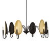 Warwick 6 Light Matte Black Chandelier, Pendant by Uttermost, 19" height x 41.5" diameter thumbnail 1