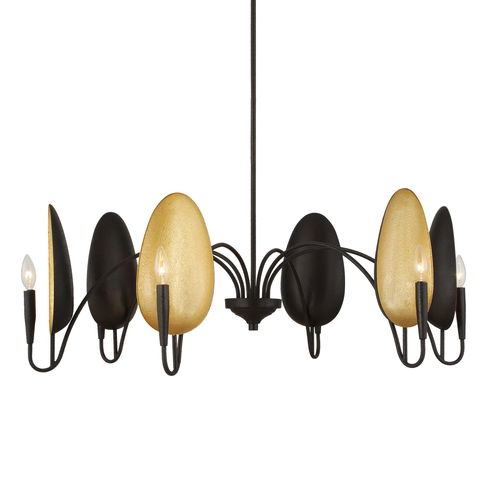 Warwick 6 Light Matte Black Chandelier