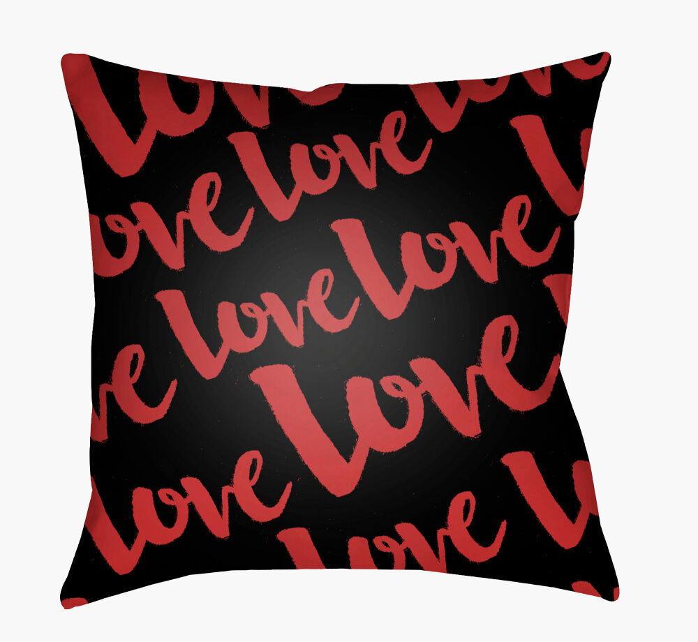 Love Accent Pillow, Decorative Pillow by Surya, 18" length x 18" width