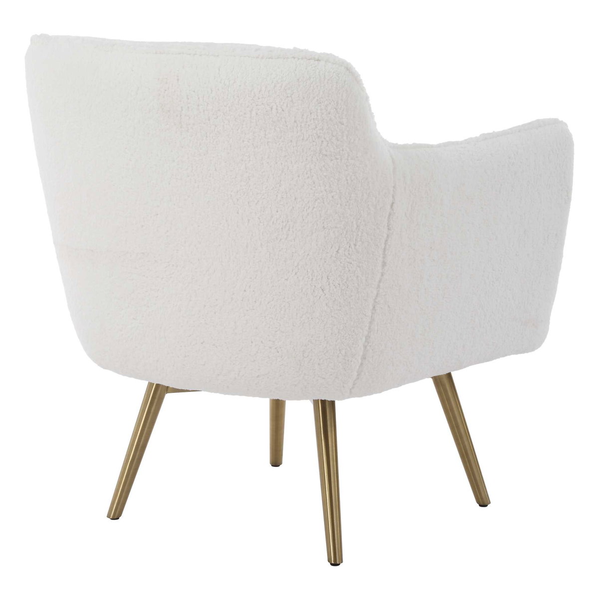 Oasis White Swivel Chair, Accent Chair by Uttermost, 29.5" width x 32" height x 33.5" depth View 7