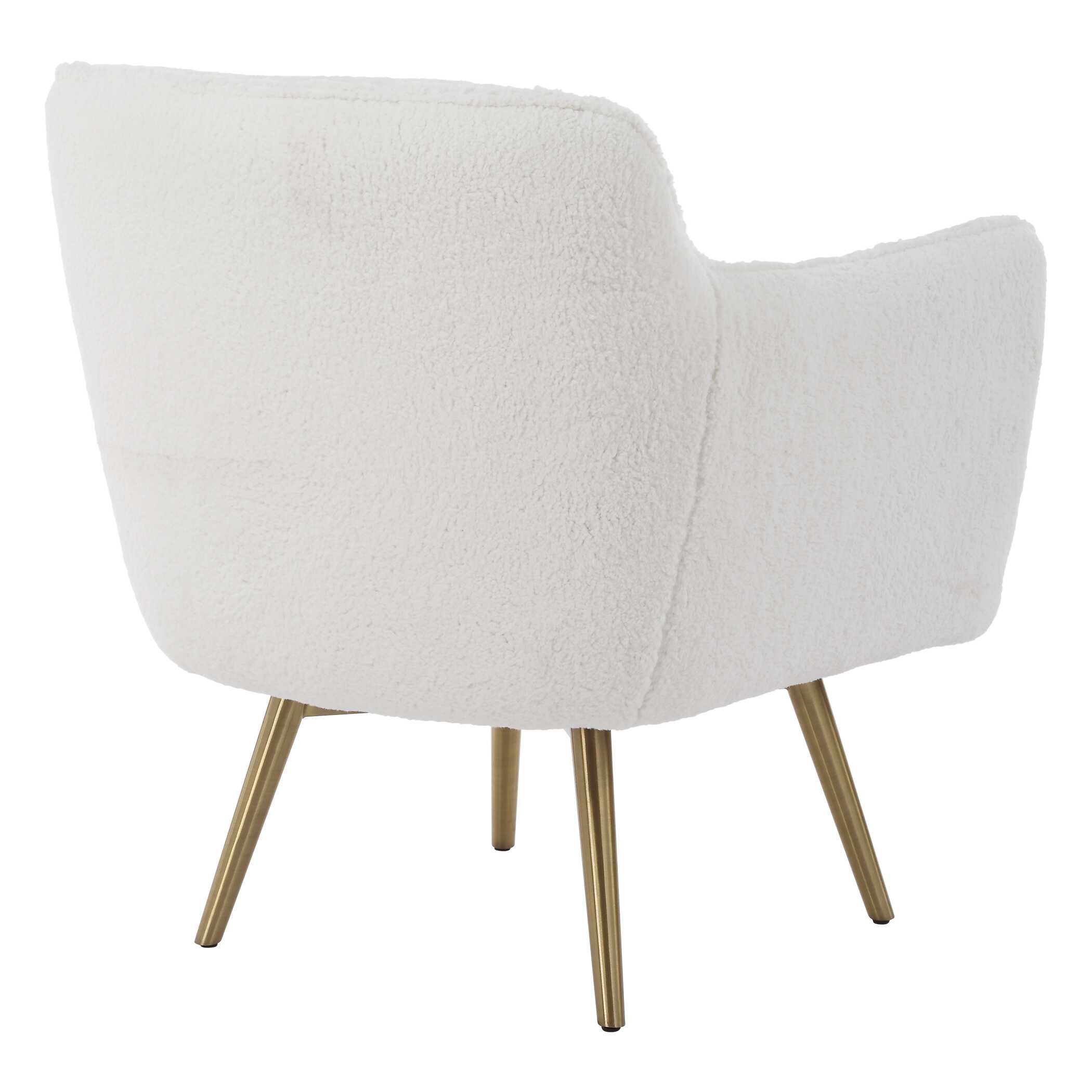 Oasis White Swivel Chair, Furniture by Uttermost, 29.5" width x 32" height x 33.5" depth View 7