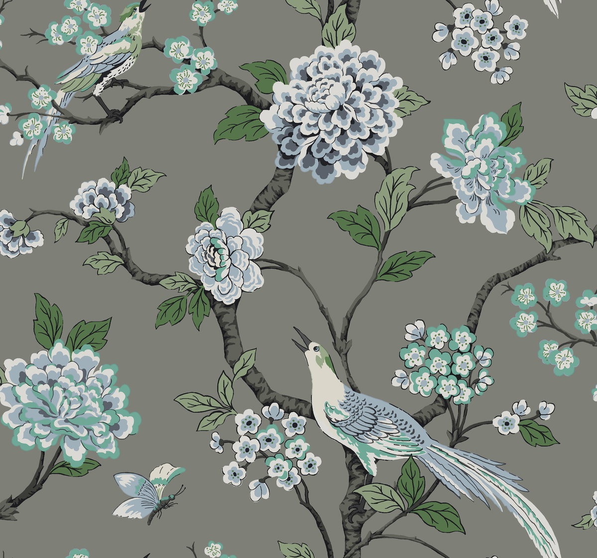 Fanciful Grey Wallpaper, by York Wall, 27' length x 2'3" width x 0.02" depth