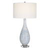 Clariot Ribbed Blue Table Lamp, by Uttermost, 16" width x 31" height x 16" depth thumbnail 1