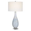 Clariot Ribbed Blue Table Lamp thumbnail 0