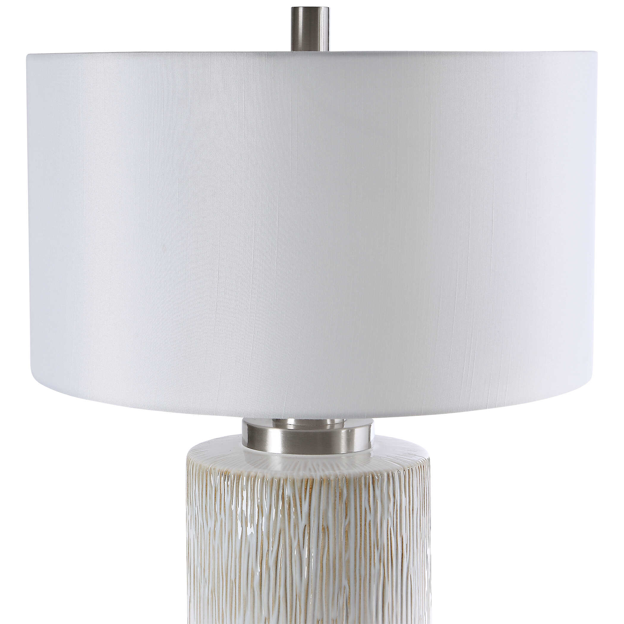 Georgios Cylinder Table Lamp, by Uttermost, 18" width x 28.5" height x 18" depth View 6