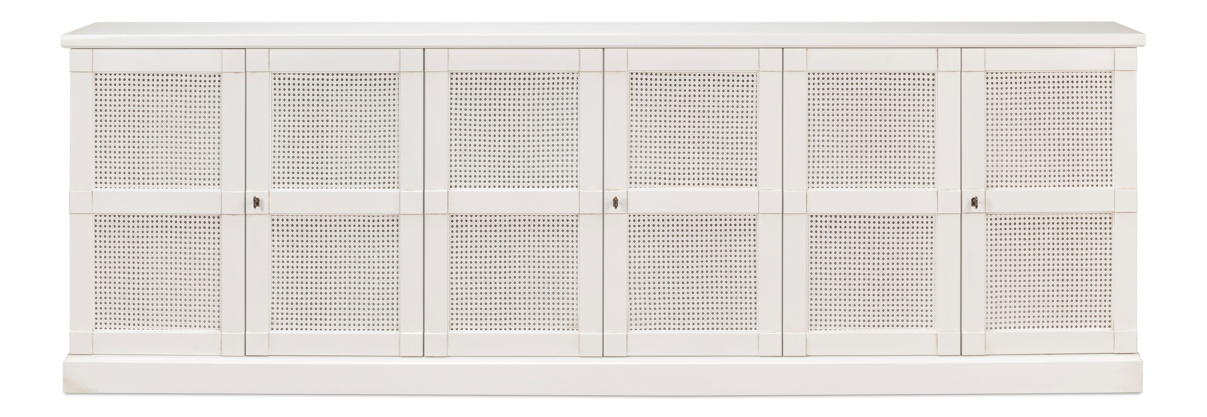 Luciana 6 Cane Dr Buffet,112',Cortina Wh large image 