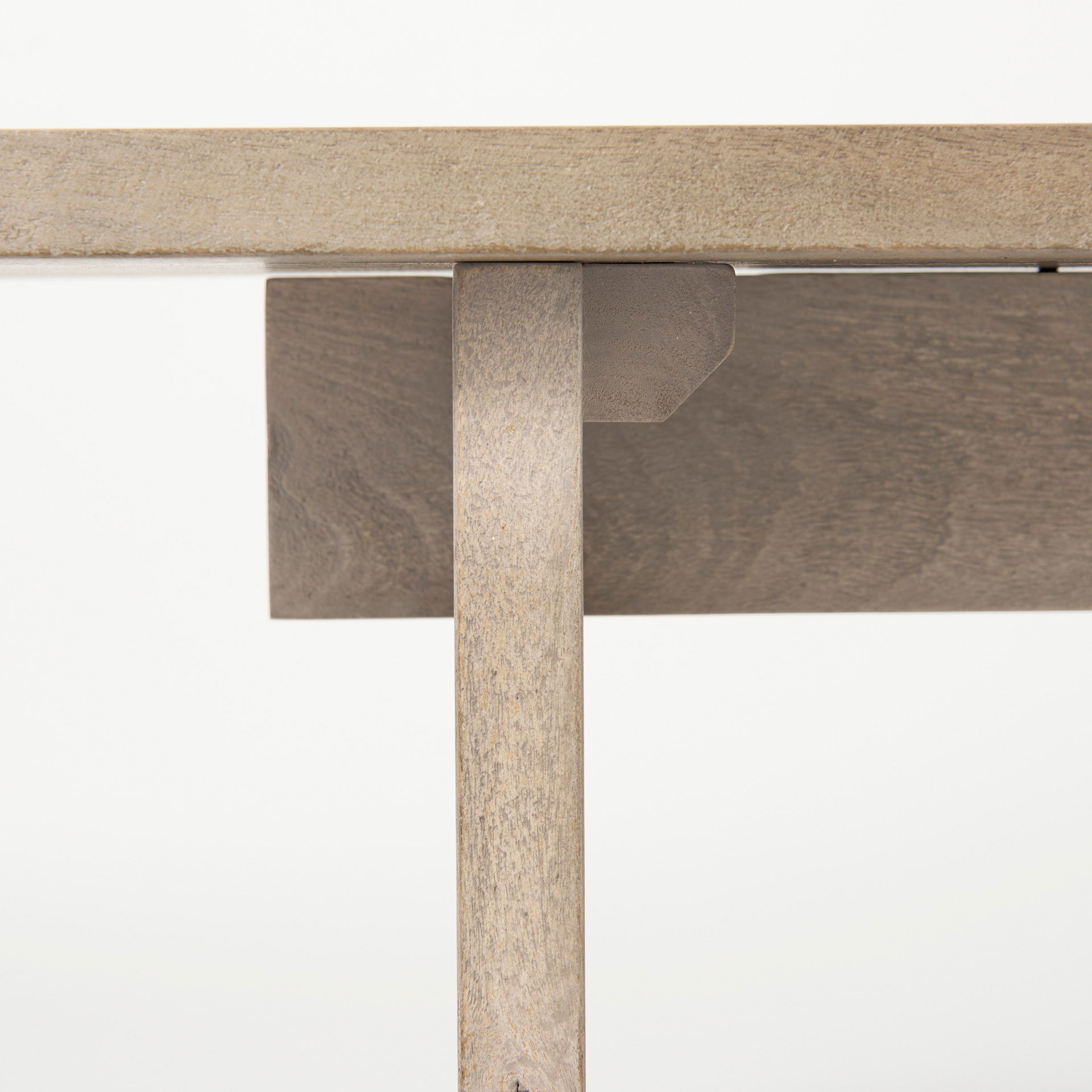 Aida 18H Light Gray Wood Dining Bench large image 