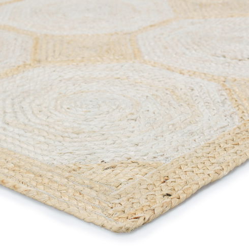 Fiorita Natural Geometric Light Beige/ White Area Rug