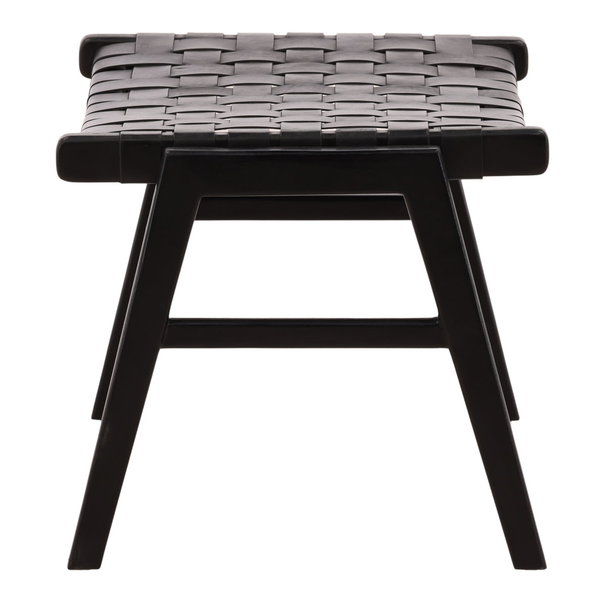 Luisa Ottoman Black, by Dovetail, 24.2" width x 18" height x 20" depth View 3