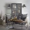 Taza 10.3x12 Gray Metal Dome Shade Wall Sconce, by Mercana, 10.25" length x 12" width x 12" height thumbnail 2