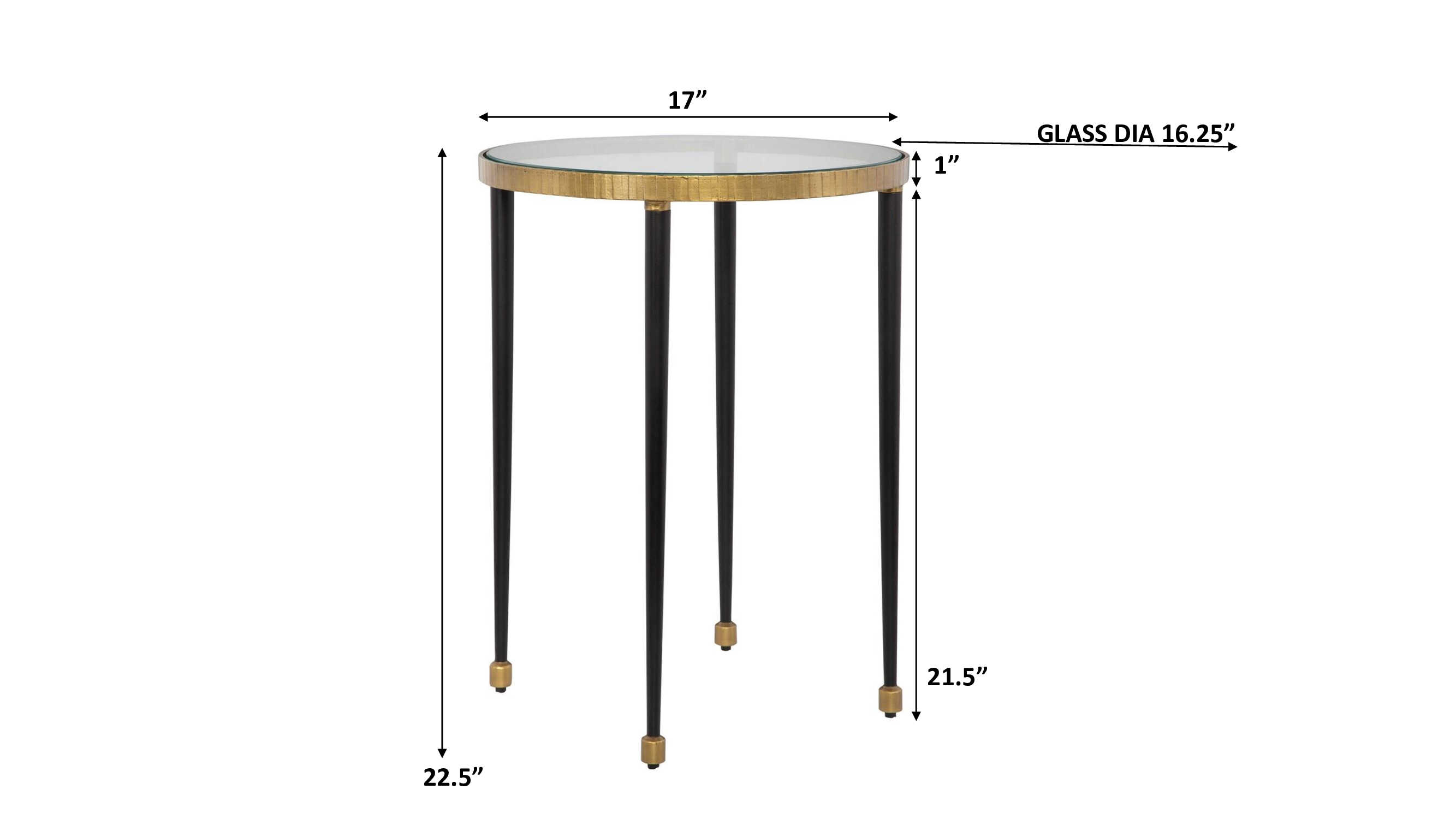Stiletto Antique Gold Side Table large image 