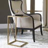 Zafina Gold Accent Table, Side & End Table by Uttermost, 13" width x 25" height x 13" depth thumbnail 2