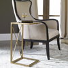 Zafina Gold Accent Table, Side & End Table by Uttermost, 13" width x 25" height x 13" depth thumbnail 2