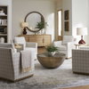 Basie Casual Linen Swivel Chair, Accent Chair by Uttermost, 31.5" width x 31" height x 27.75" depth thumbnail 2