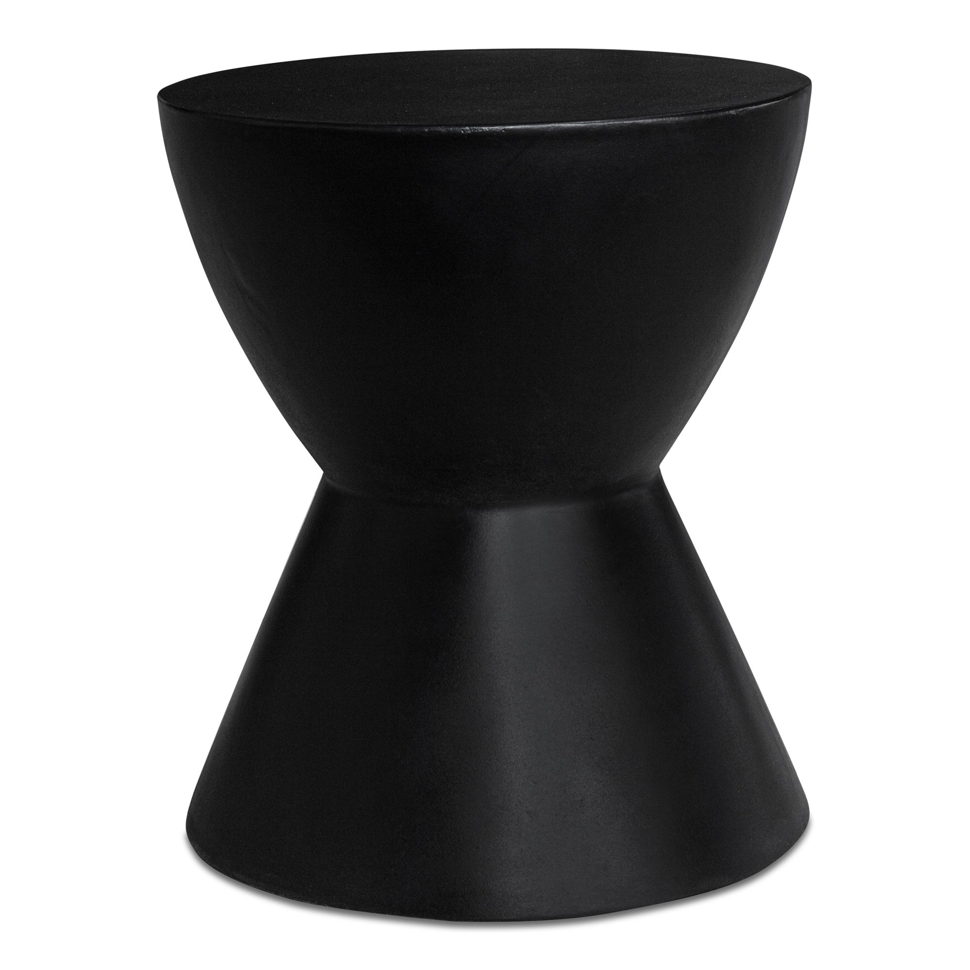 Hourglass Outdoor Stool Black large image 