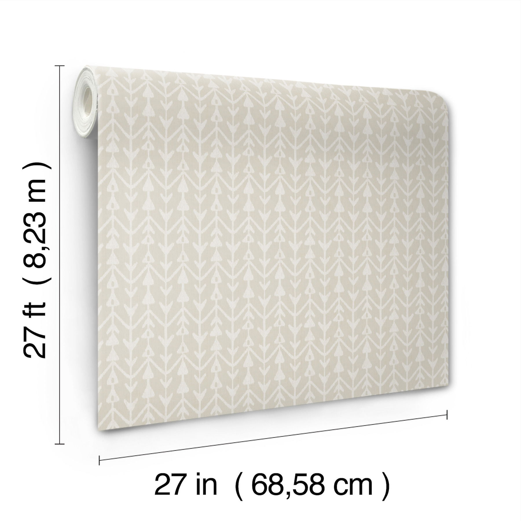 Martigue Stripe Beige Wallpaper large image 
