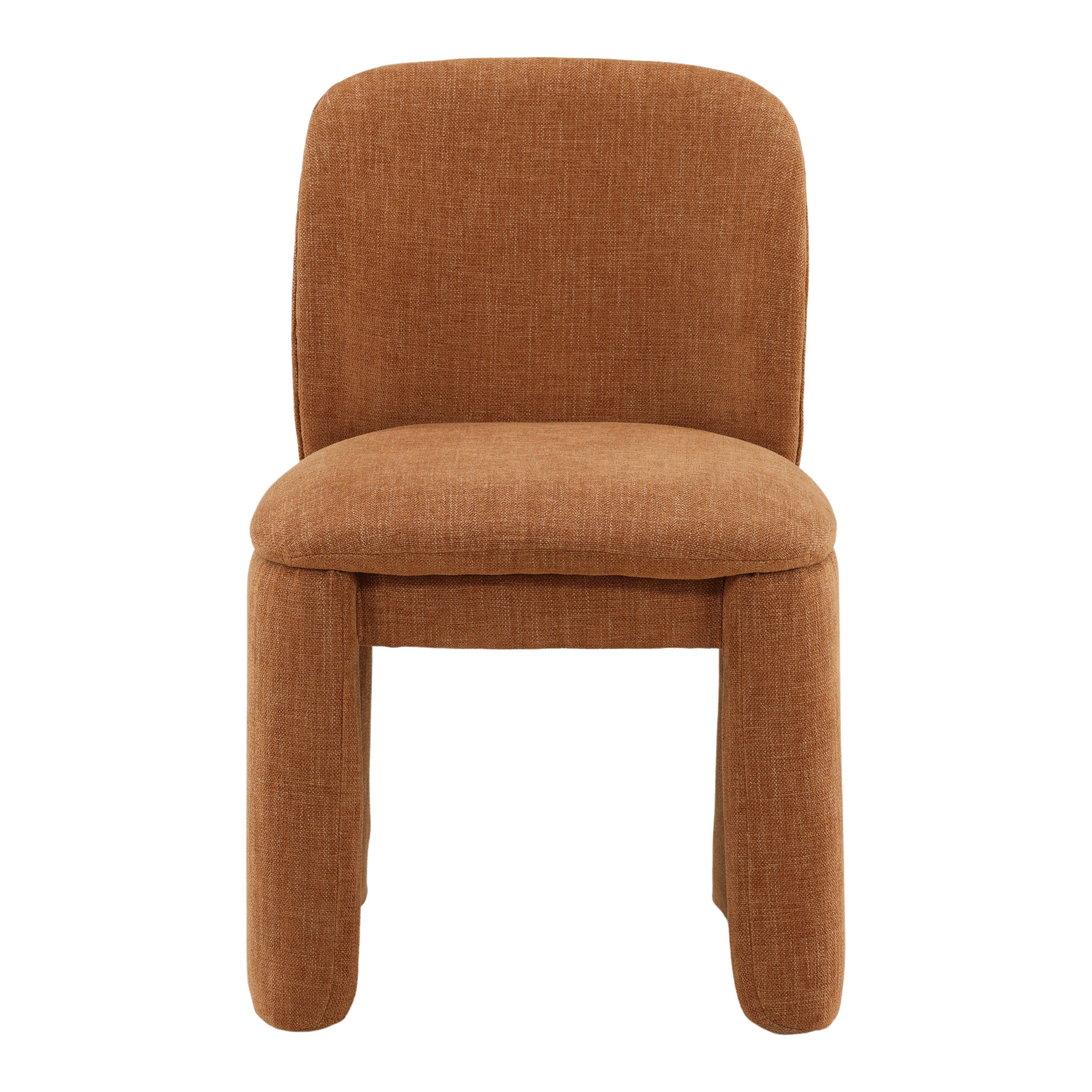 Kurt Dining Chair Terracotta, by Dovetail, 21" width x 32.25" height x 23.5" depth View 2