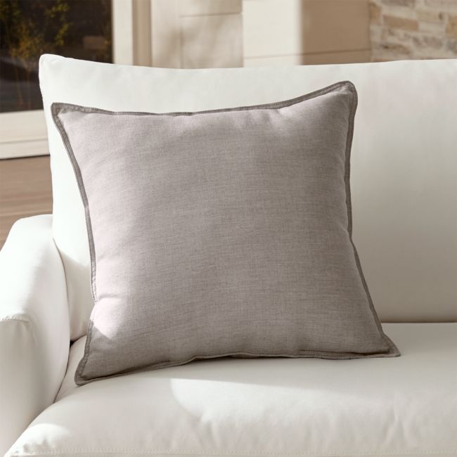 Online Designer Patio Sunbrella Cast Silver 20" Sq. Outdoor Pillow