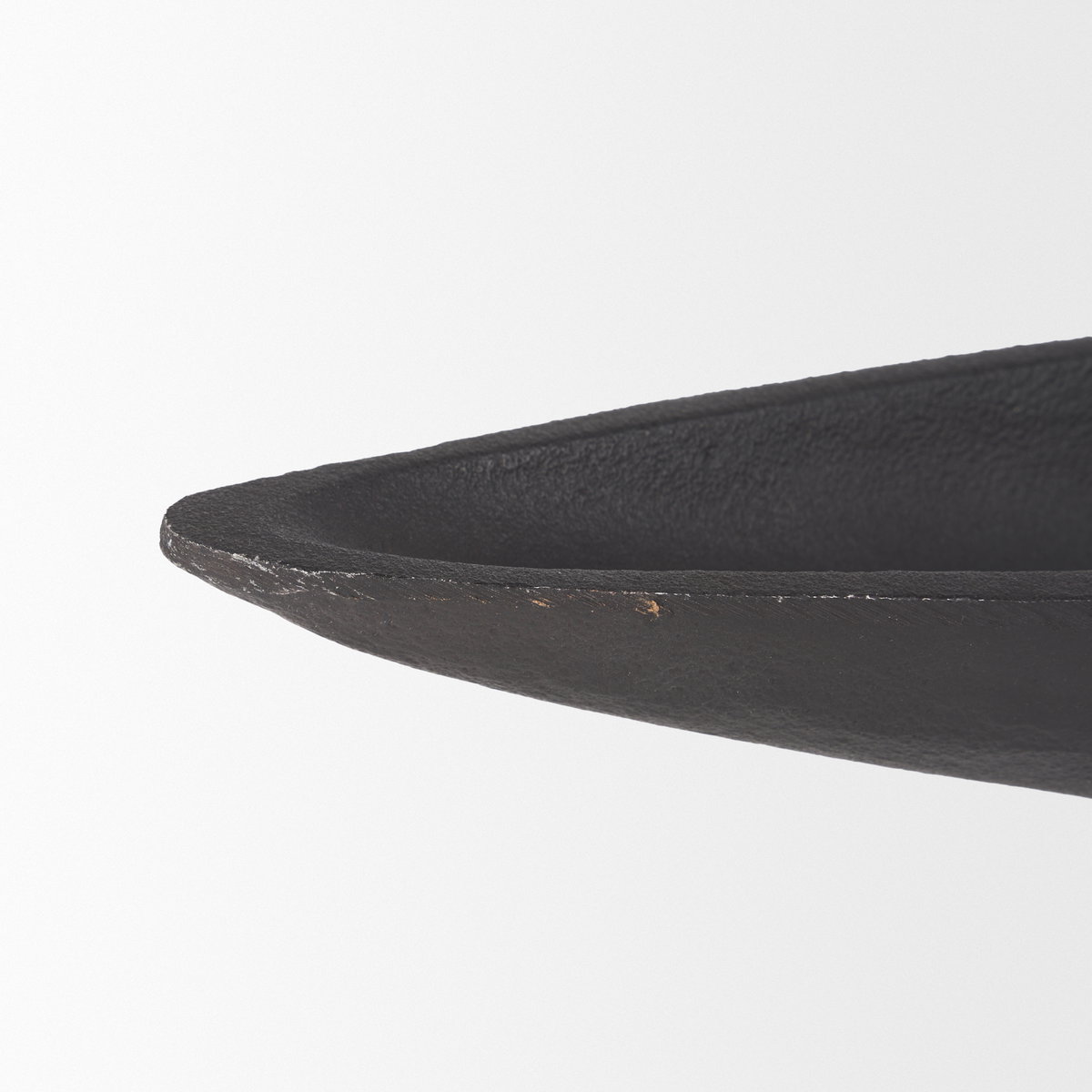 Piero Large Matte Black Metal Decorative Bowl, by Mercana, 39" length x 5" width x 4.33" height View 9