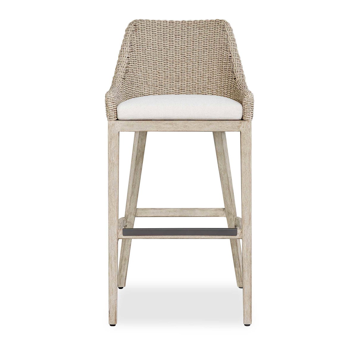 Paloma Outdoor Wicker Bar Stool, Furniture by Uttermost, 21.2" width x 44.7" height x 24.4" depth View 1