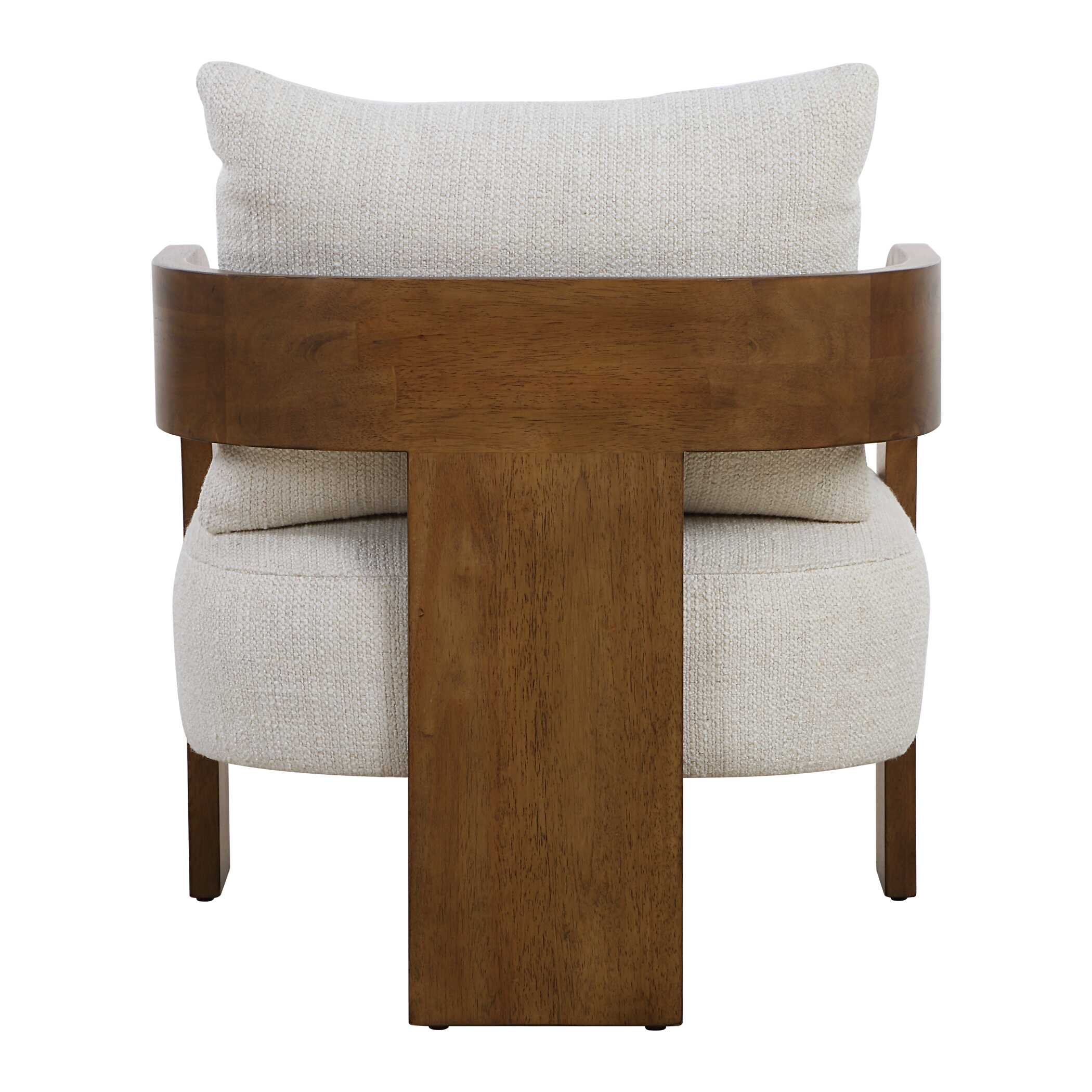 Rowan Ivory Accent Chair, Furniture by Uttermost, 27" width x 31" height x 30" depth View 7
