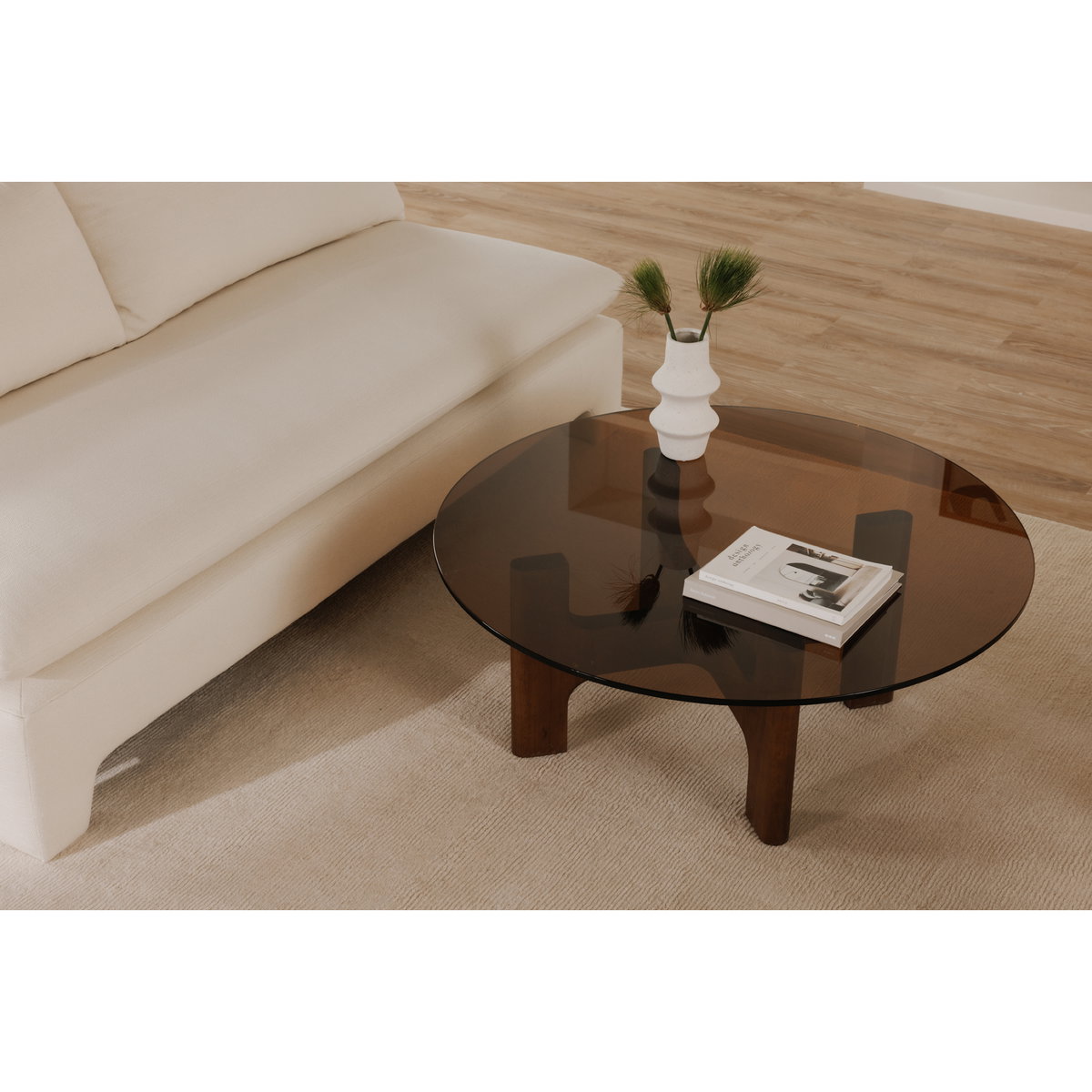 Luke Coffee Table Amber, by Moe's Home, 42" width x 16" height x 42" depth View 6
