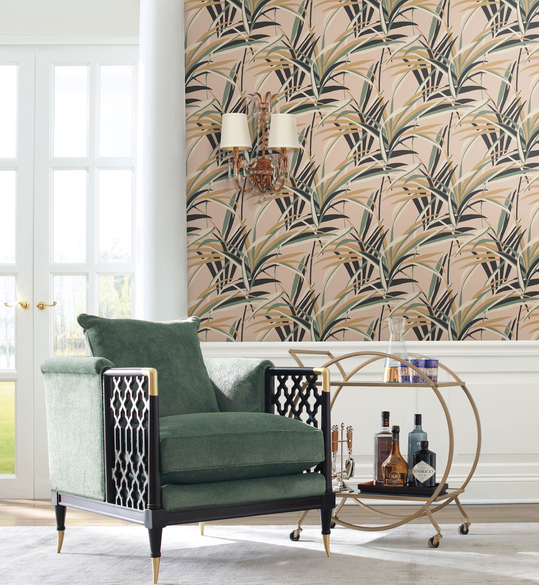 Tropical Paradise Blush Wallpaper large image 