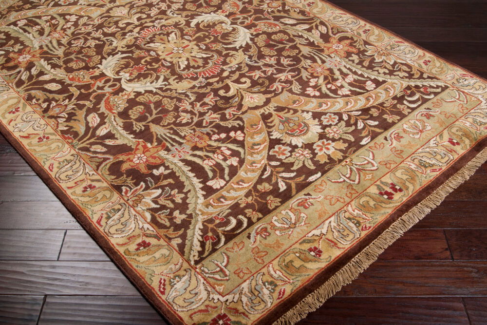 Taj Mahal Handmade Rug, by Surya, 9'9" length x 7'9" width