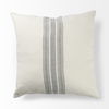 Patrice 22 x 22 Cream With Gray Stripes Decorative Pillow Cover, by Mercana, 22" length x 22" width x 0.2" height thumbnail 6