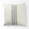 Patrice 22x22 Cream With Gray Stripes Pillow Cover, Decorative Pillow by Mercana, 22" length x 22" width x 0.2" height thumbnail 6
