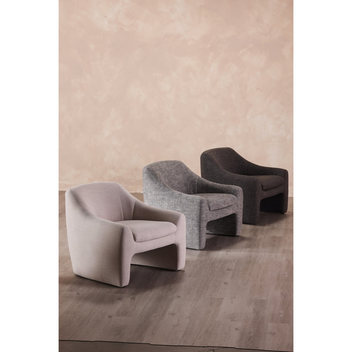 Kenzie Accent Chair Shadowed Grey, by Moe's Home, 33.75" width x 29.25" height x 31" depth View 10