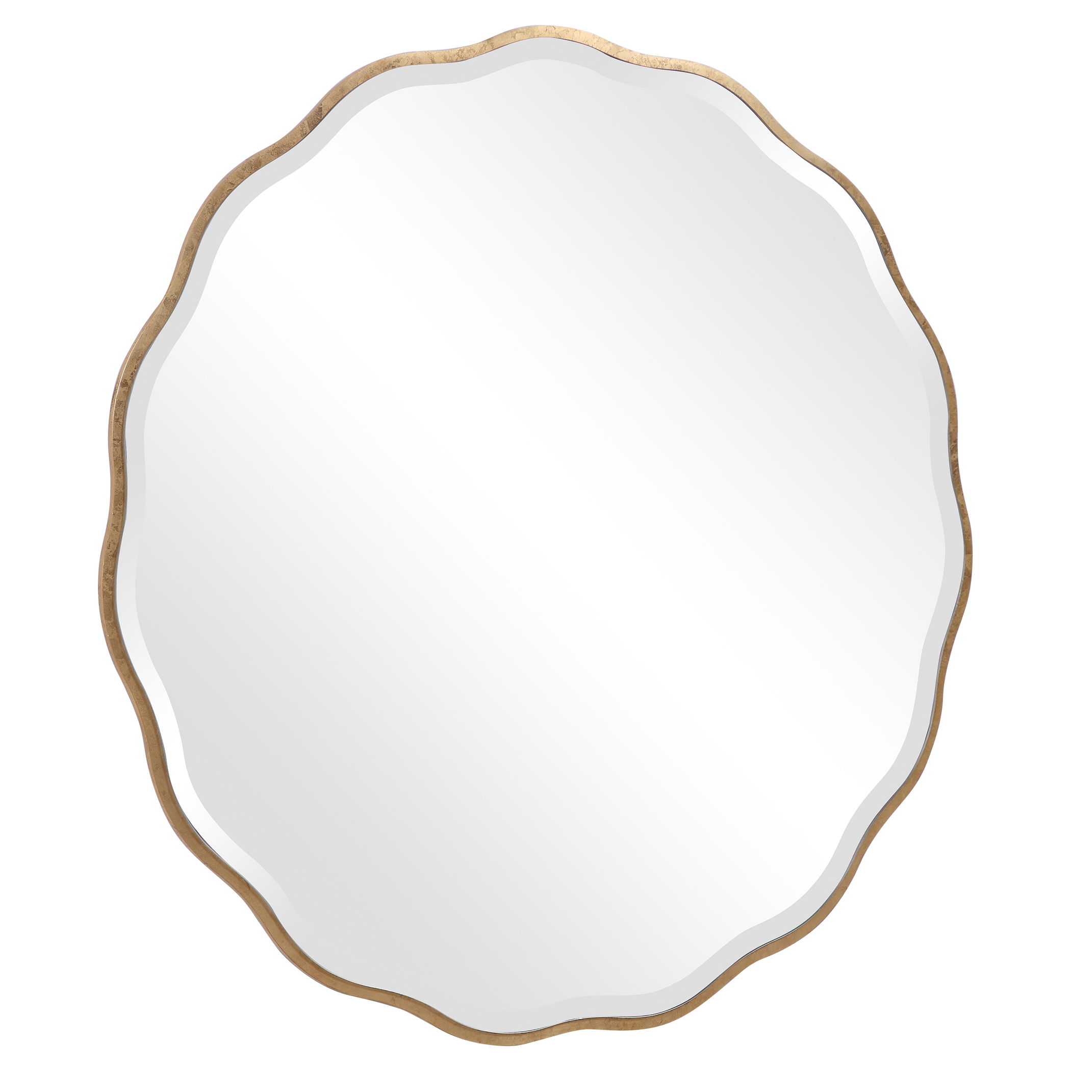 Aneta Gold Round Mirror large image 