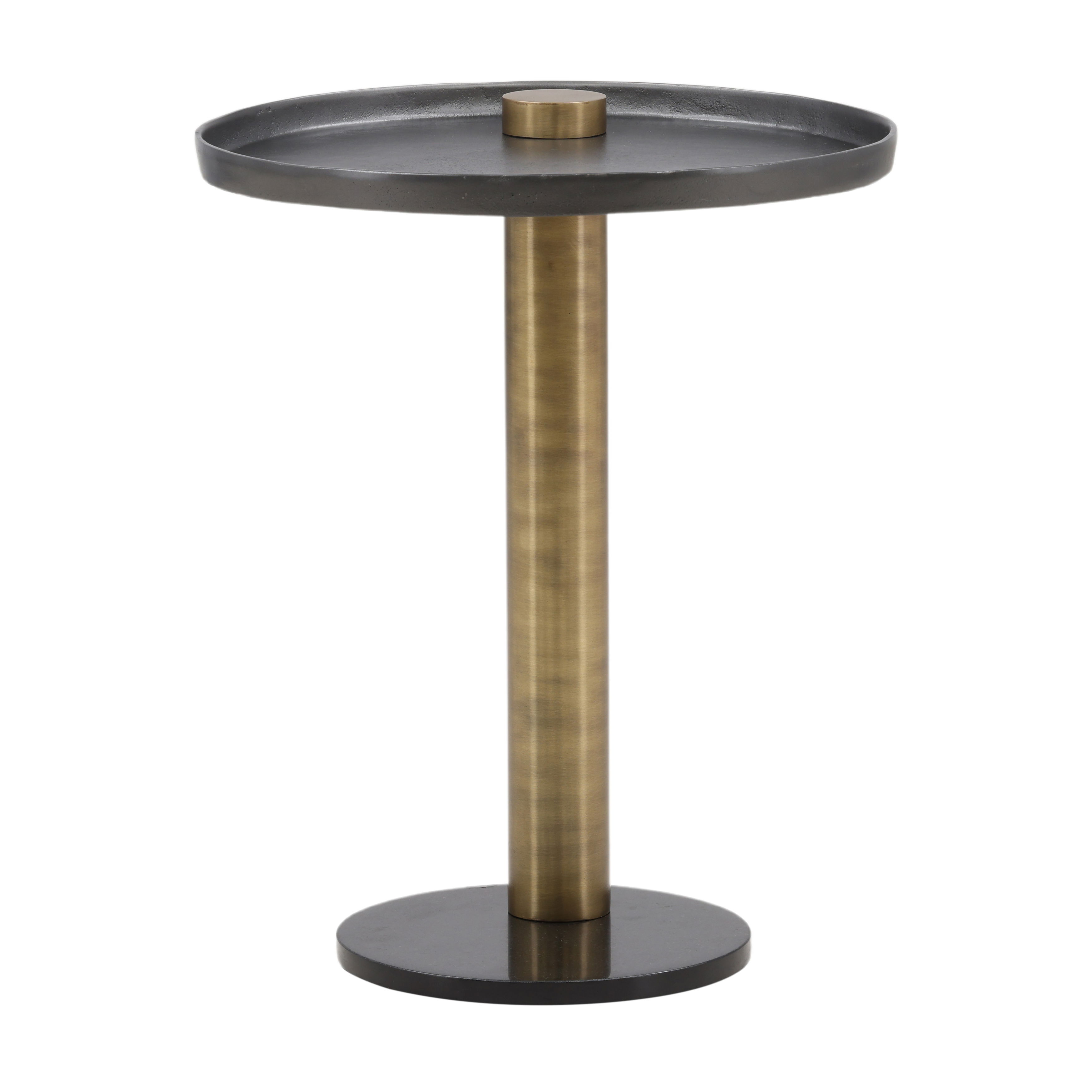 Yara Side Table Gold, Side & End Table by Dovetail, 19.7" width x 24.5" height x 19.7" diameter x 19.7" depth View 2
