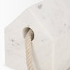 Raena White Marble House Door Stopper, Decorative Object by Mercana, 4" length x 4" width x 4.75" height thumbnail 9