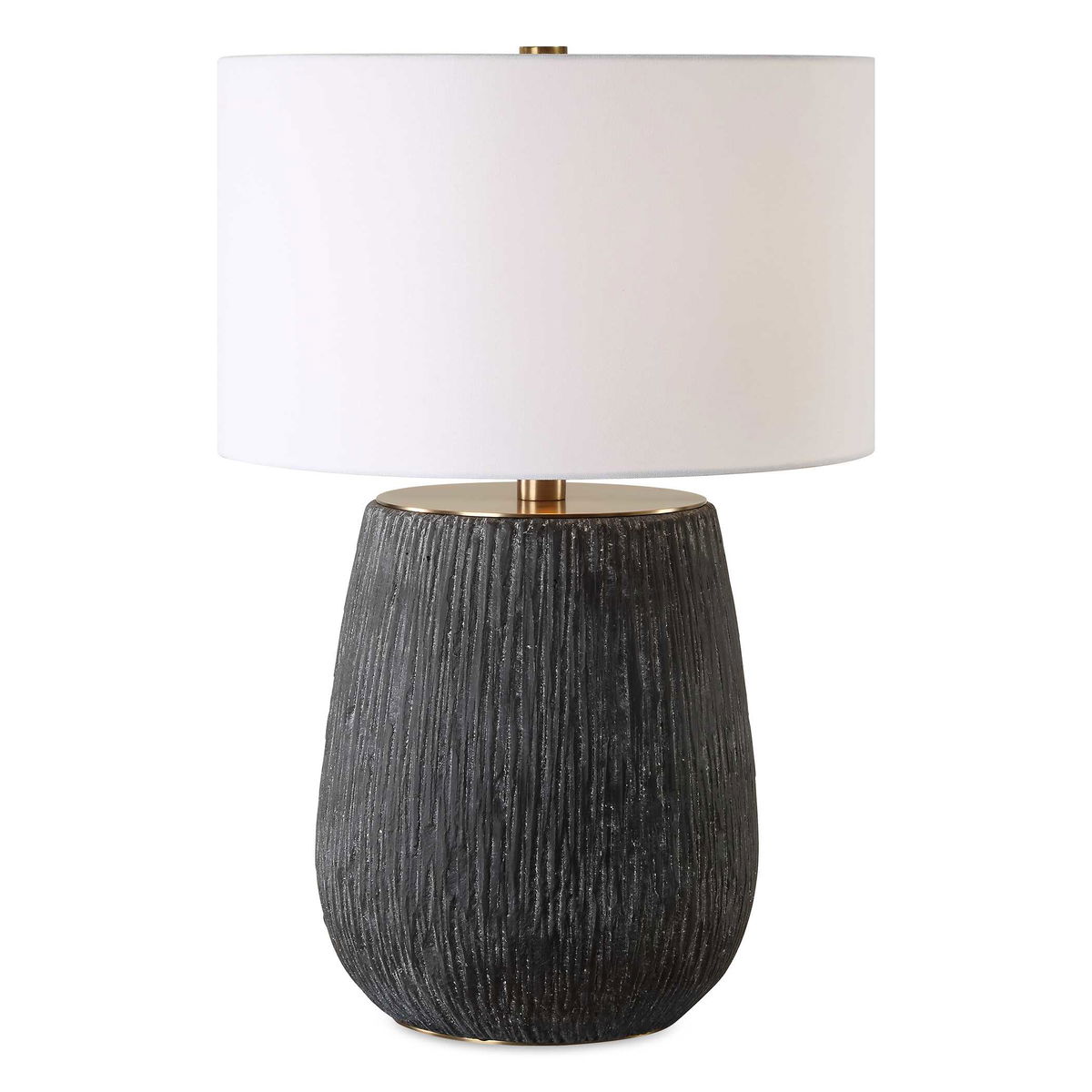 Americana Aged Black Table Lamp, by Uttermost, 20" width x 29" height x 20" depth View 1