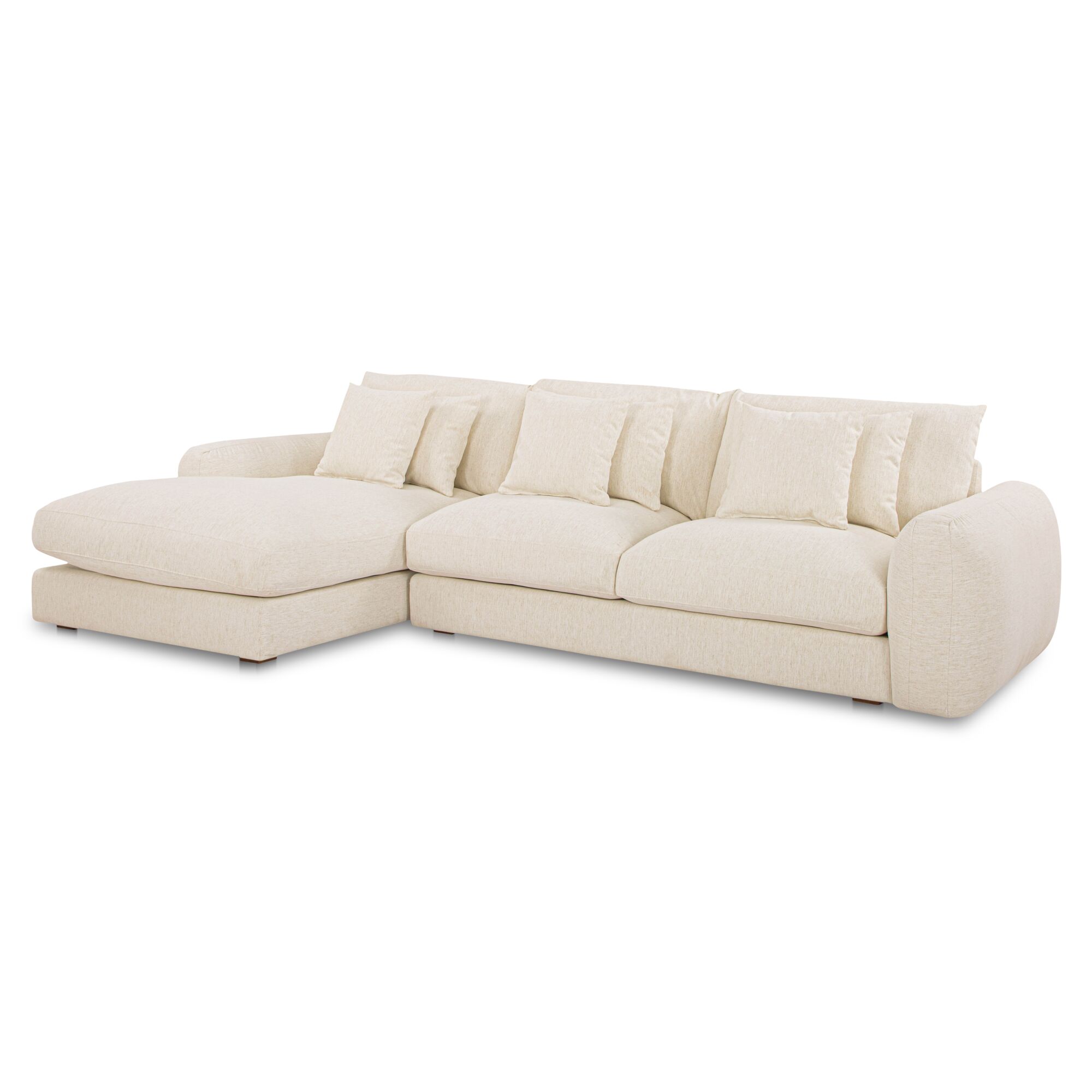 Berga Sectional Left Oat, Sectional Sofa by Moe's Home, 118.25" width x 33" height x 65.5" depth View 2