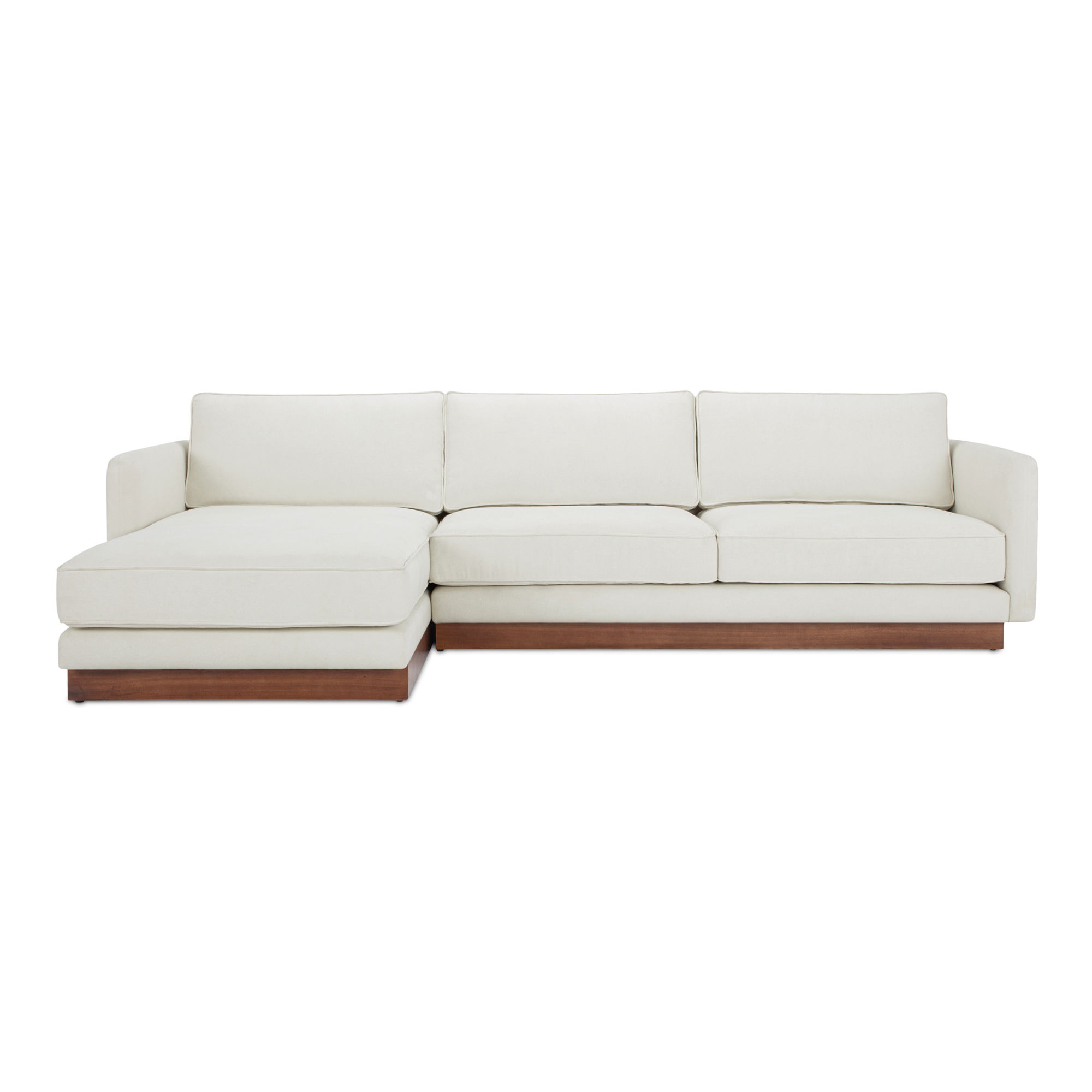 Vernon Left Sectional White, Sectional Sofa by Moe's Home, 112" width x 30.7" height x 63" depth View 1