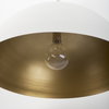 Doma 24' Round White Dome Pendant Light, by Mercana, 24" length x 24" width x 15" height thumbnail 7