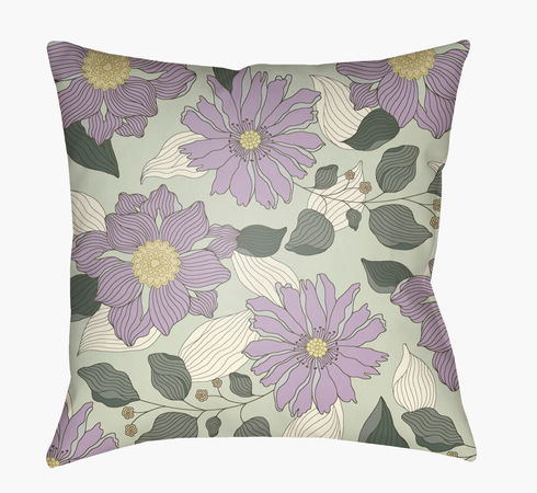 Moody Floral Accent Pillow
