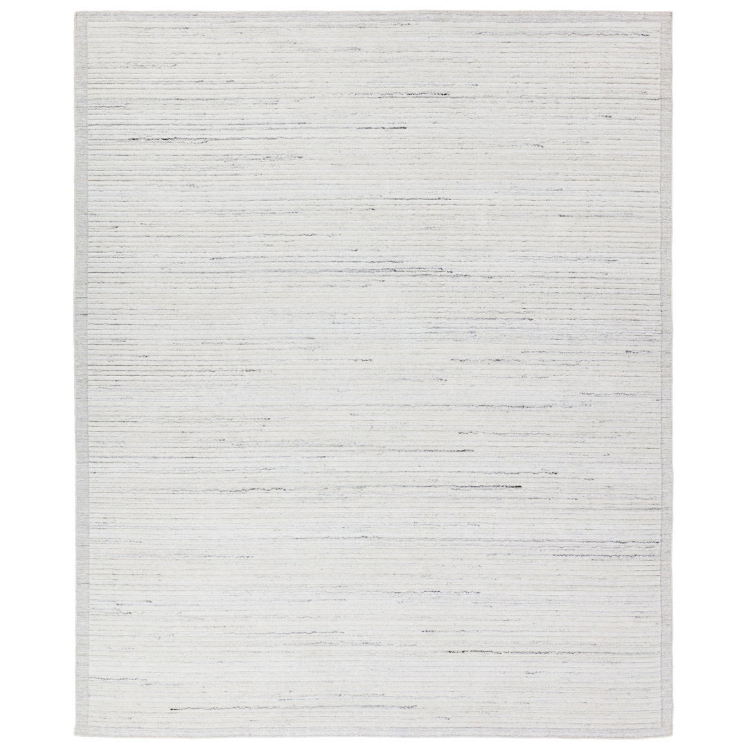 Vayda Handmade Indoor/Outdoor Solid Ivory/ Gray large image 