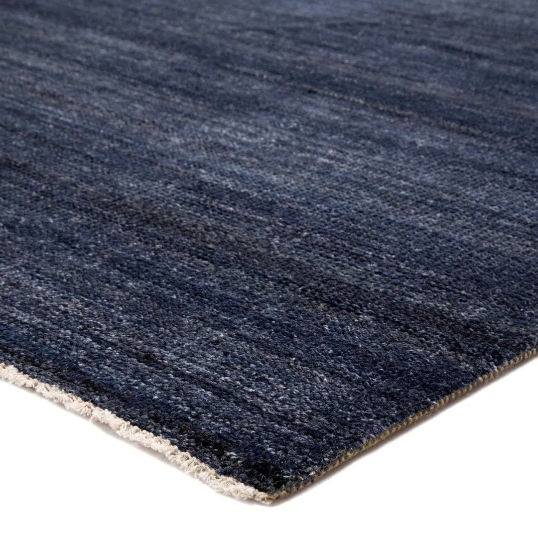 Jaipur Living Origin Hand-Knotted Solid Dark Blue Area Rug (10'X14') large image 